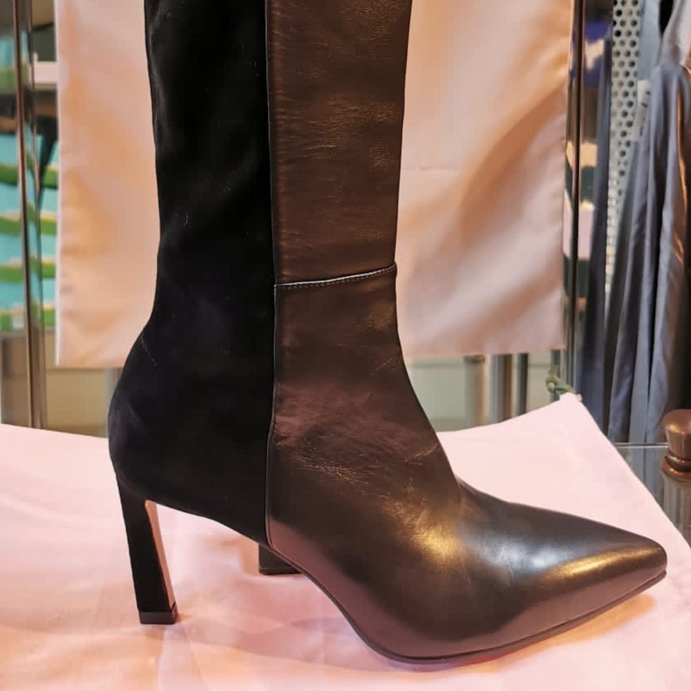 Super high leather boots